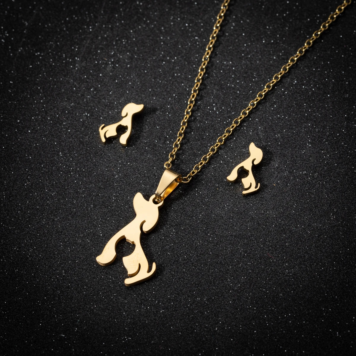 Ensemble Collier et Boucles d'Oreilles Nœud Mignon