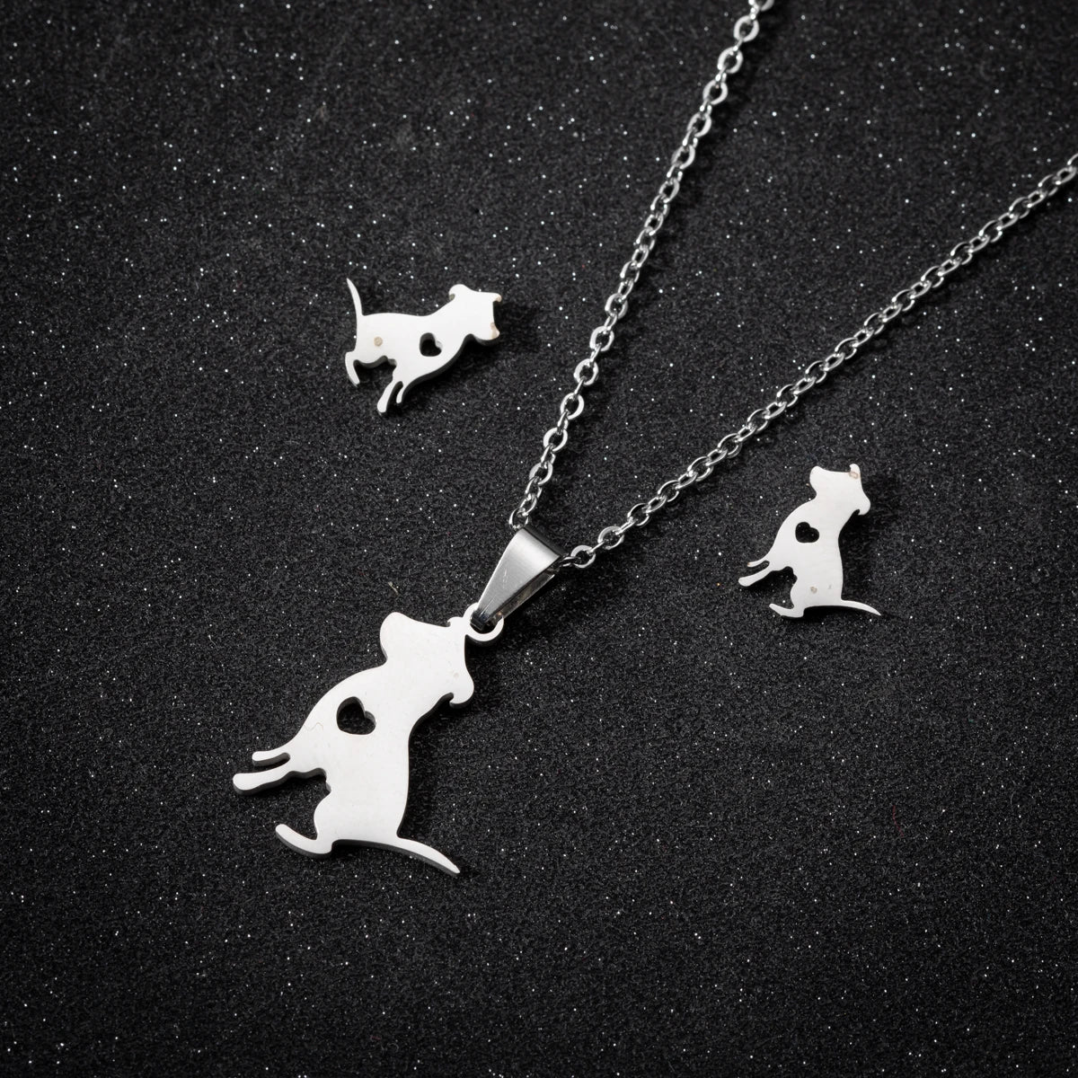 Ensemble Collier et Boucles d'Oreilles Nœud Mignon