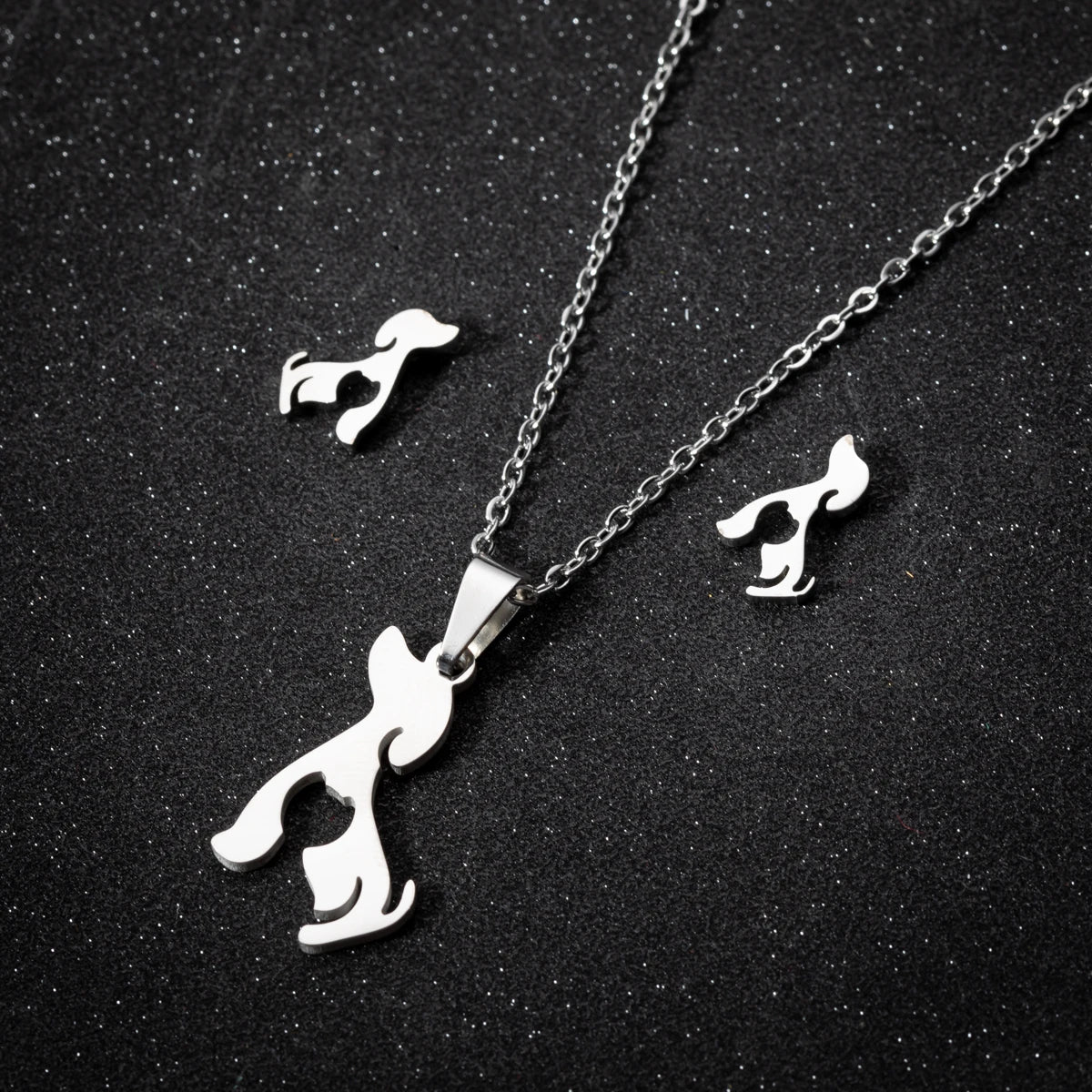 Ensemble Collier et Boucles d'Oreilles Nœud Mignon