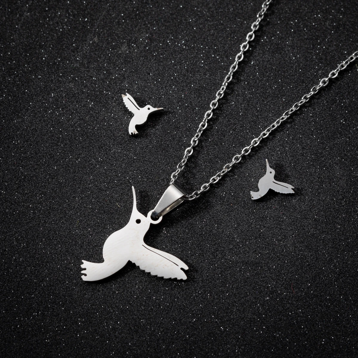 Ensemble Collier et Boucles d'Oreilles Nœud Mignon