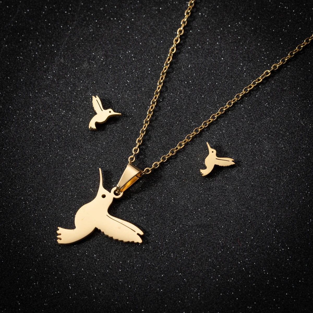 Ensemble Collier et Boucles d'Oreilles Nœud Mignon