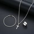 Ensemble Bijoux Croix Torsadée pour Femme