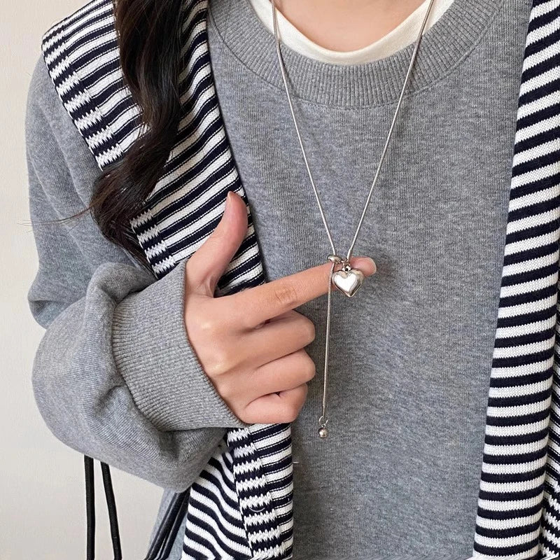 Collier Long Perles Baroques Ajustable