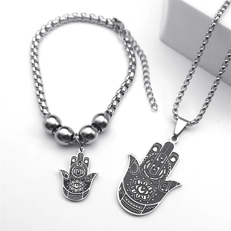 Ensemble Bijoux Main de Fatima et Œil Turc