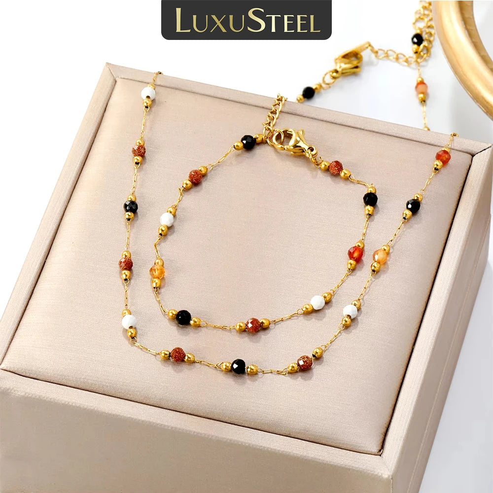 Ensemble Bijoux Fins Pendentif et Bracelet Jonc
