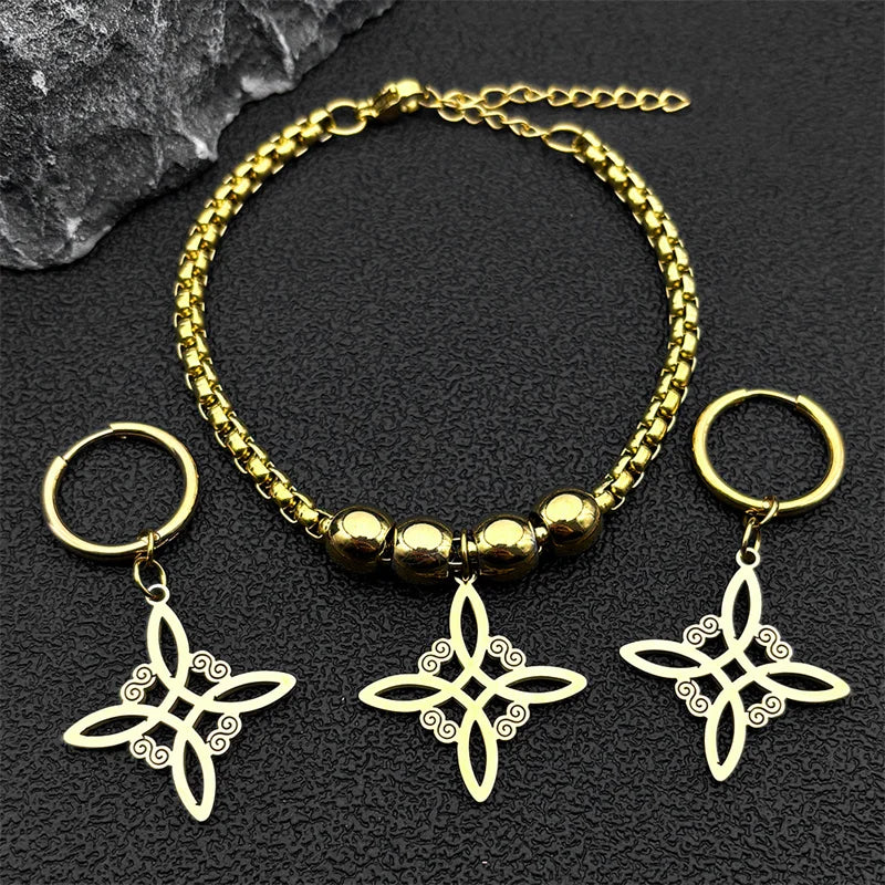 Ensemble Bijoux Nœud Celtique Sorcière