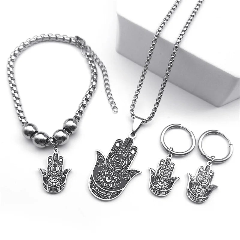 Ensemble Bijoux Main de Fatima et Œil Turc