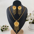 Ensemble Collier et Boucles d'Oreilles Style Dubaï 24K