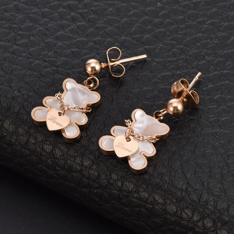 Ensemble 3 Pièces Collier, Bracelet et Boucles d'Oreilles