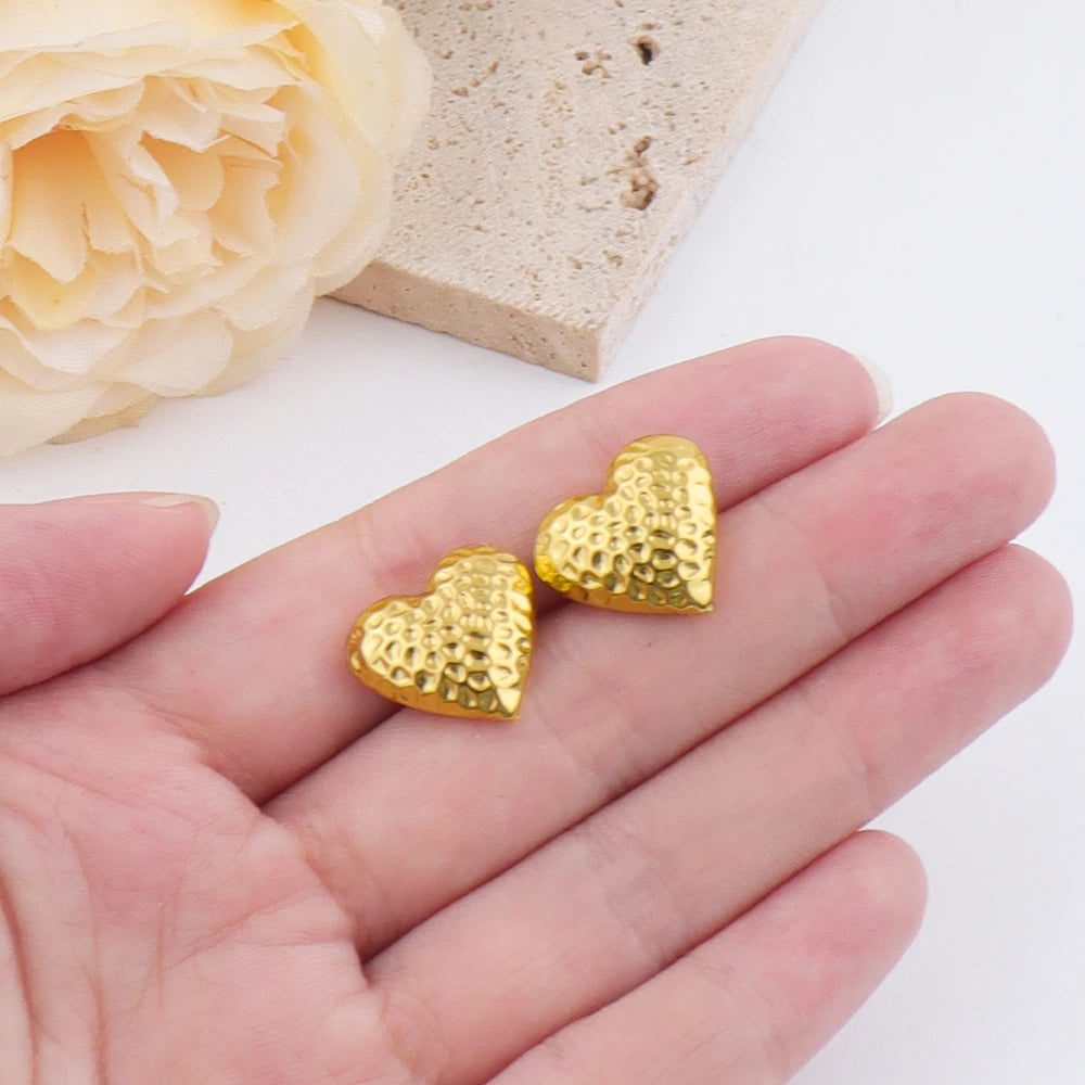 Ensemble Complet Bijoux Cœur Doré Mariage