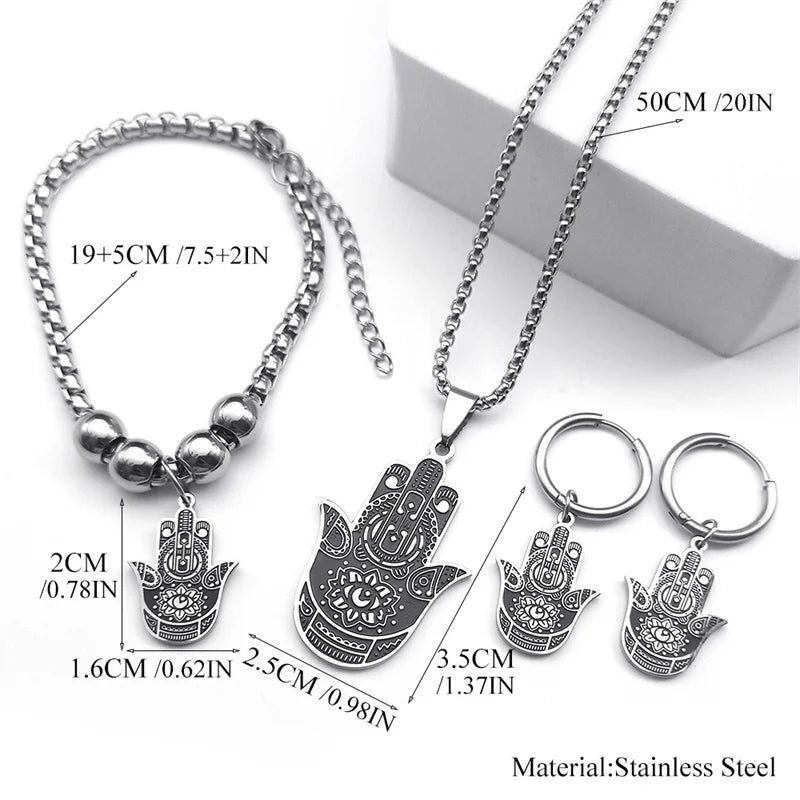 Ensemble Bijoux Main de Fatima et Œil Turc