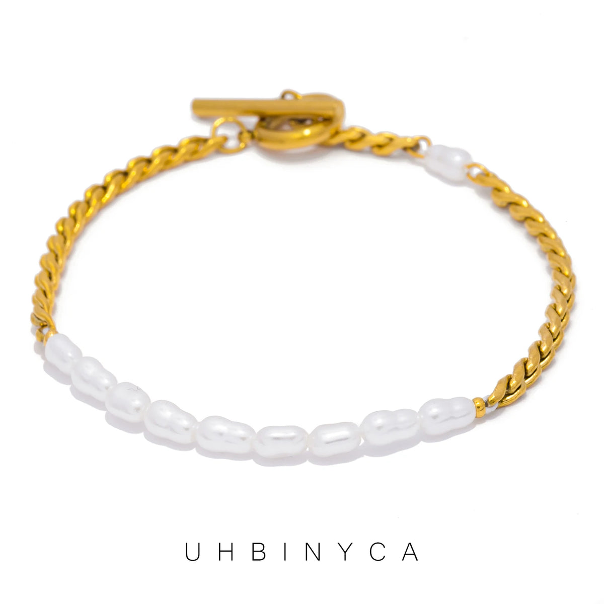 Bracelet Élégant en Acier Inoxydable Doré