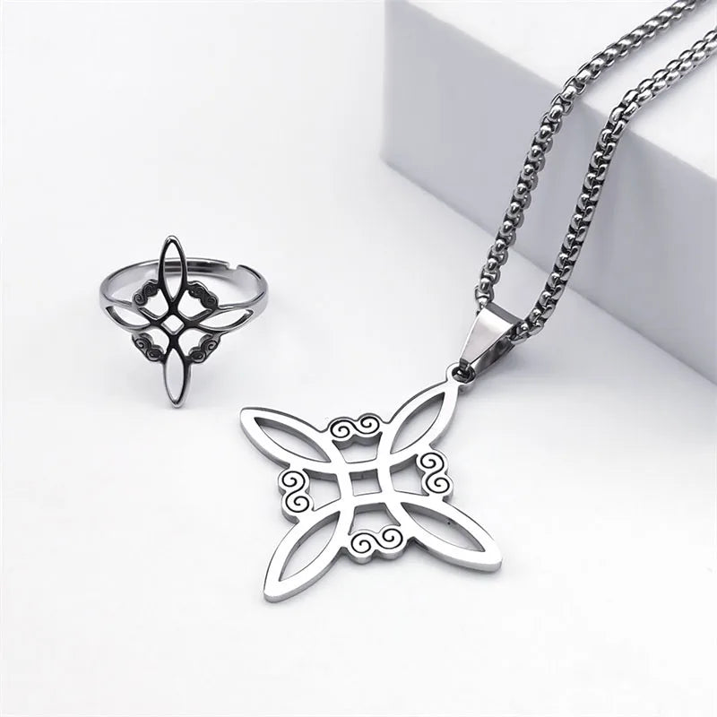 Ensemble Bijoux Nœud Celtique Sorcière