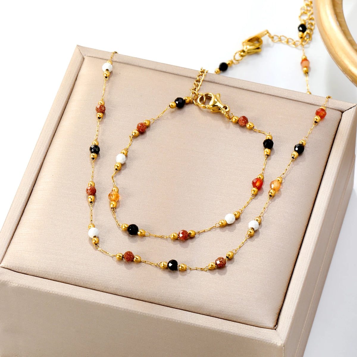 Ensemble Bijoux Fins Pendentif et Bracelet Jonc
