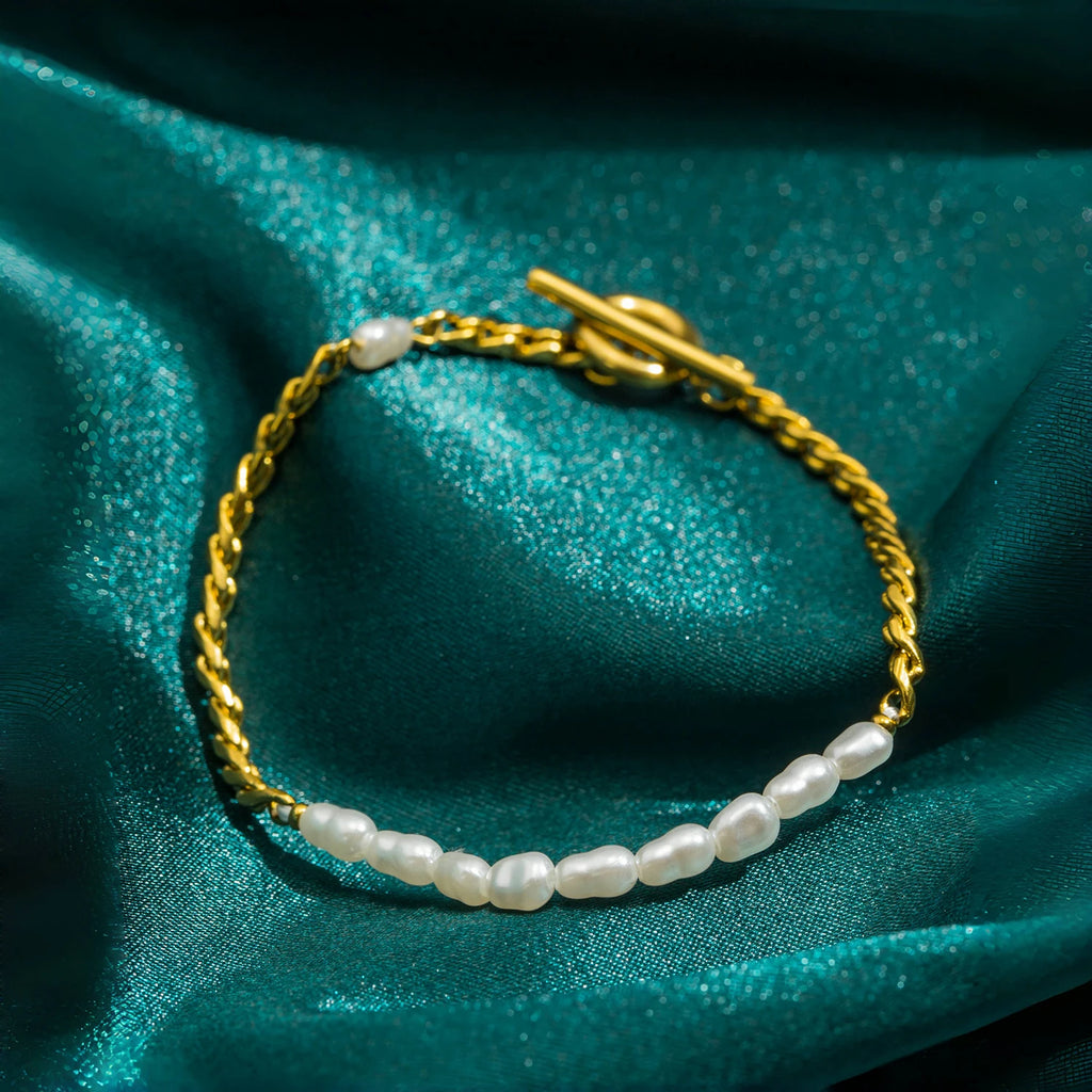 Bracelet Élégant en Acier Inoxydable Doré