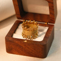 Bague Perlée Élégante Plaquée Or 18K